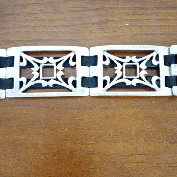 Suzi Roher 1949 Art Deco Silver Metal Stretch Elastic Statement Belt main image 5